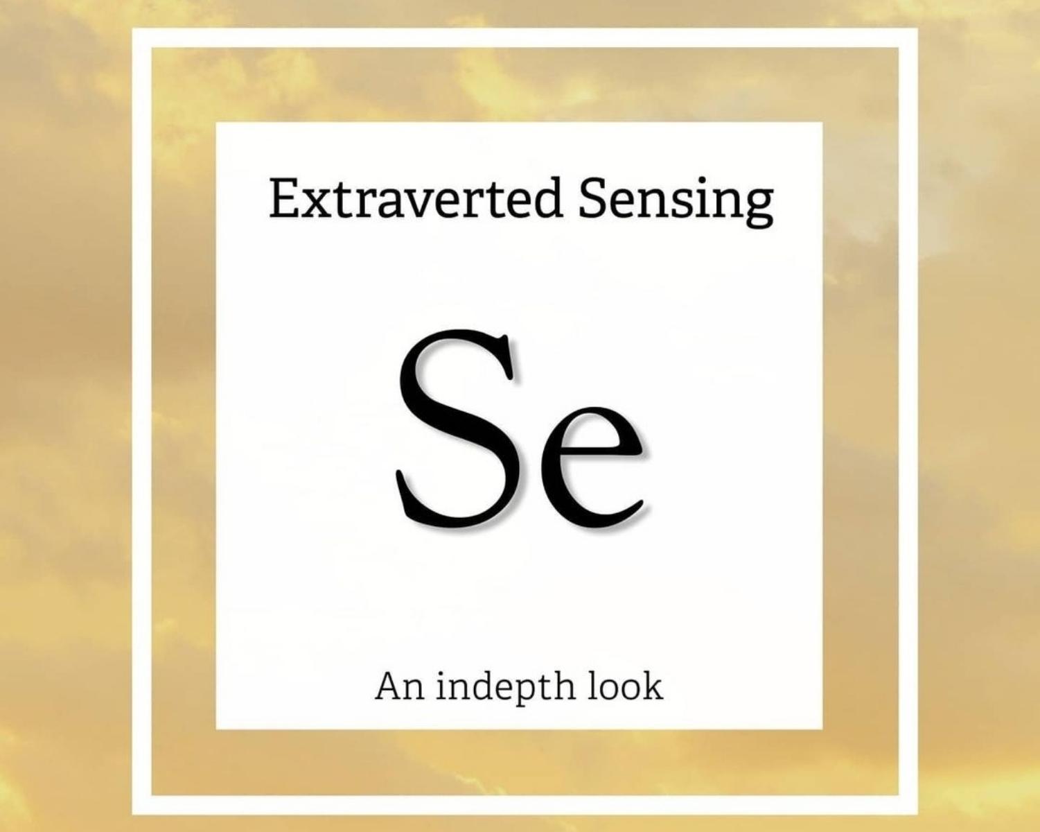 Extraverted Sensing (Se) - "Sensation"