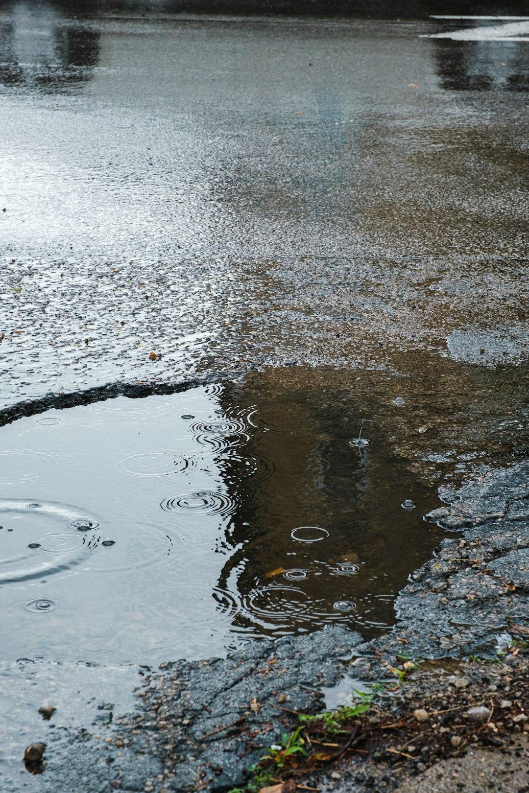 Potholes and how people would hug the ground due to them