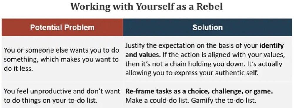 Working With Yourself As A Rebel