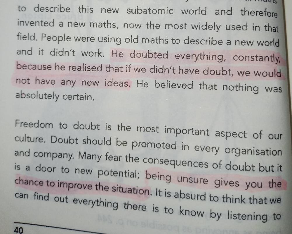 Doubt Can Be Useful, Don't Be Scared Of It